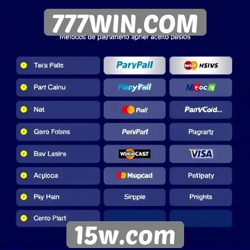 Métodos de pagamento aceitos no 777WIN.COM